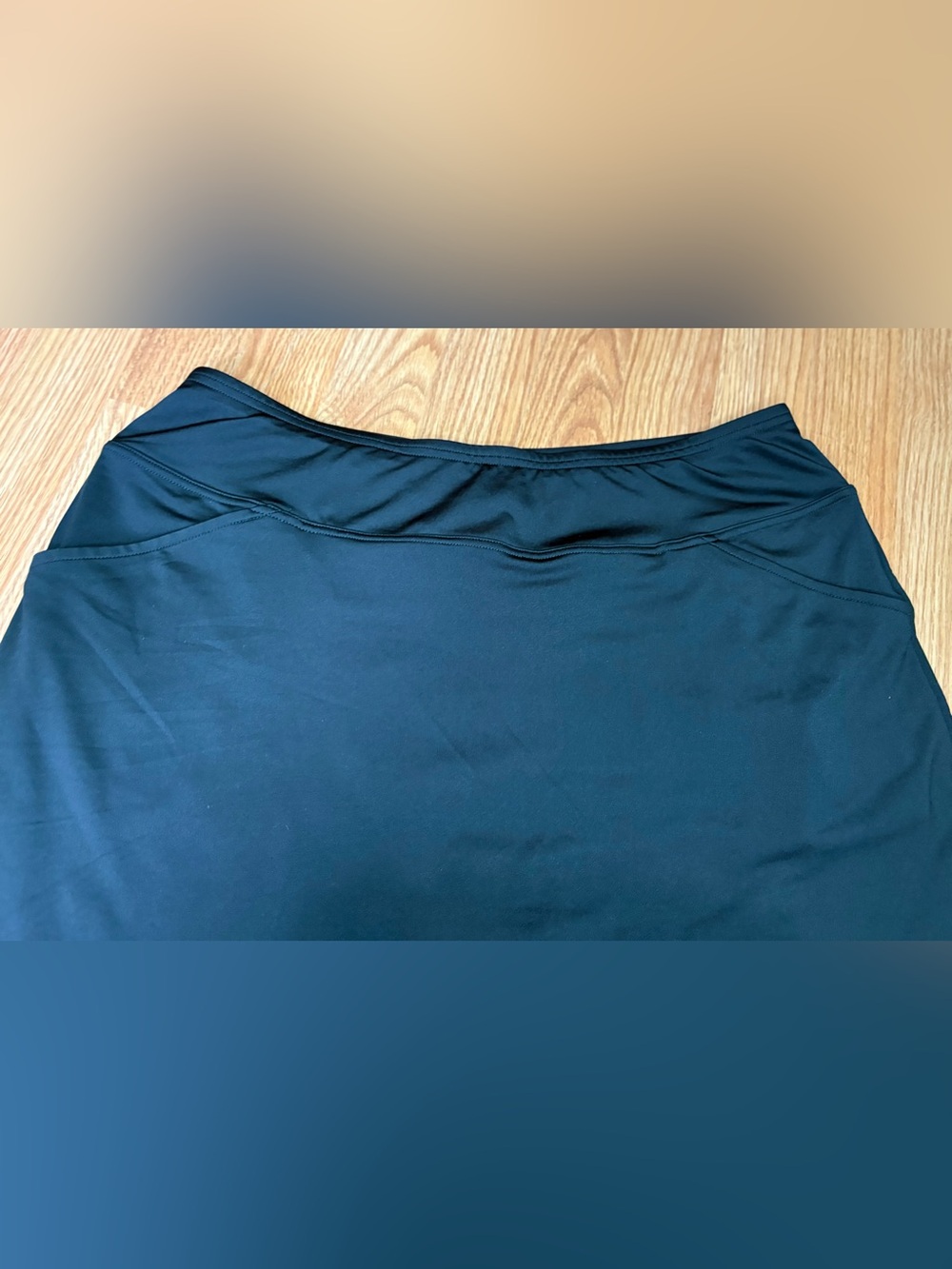 Black Athletic Skirt with shorts & Ruffle Hem - Picture 5 of 10